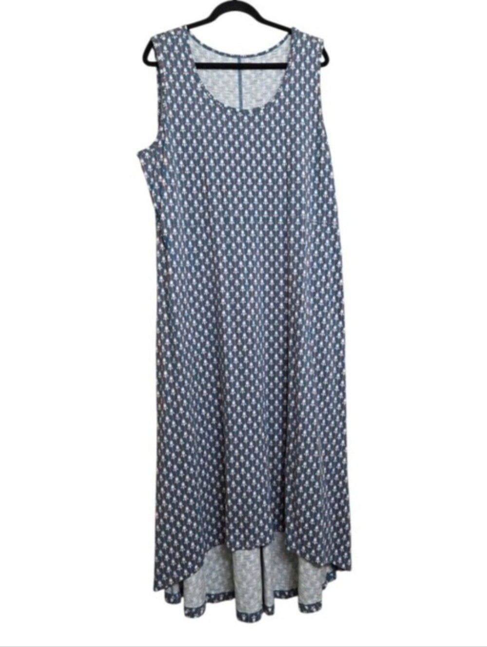 Duluth Trading Co XXL Fox Print High Low Tank Dress Cotton Lyocell